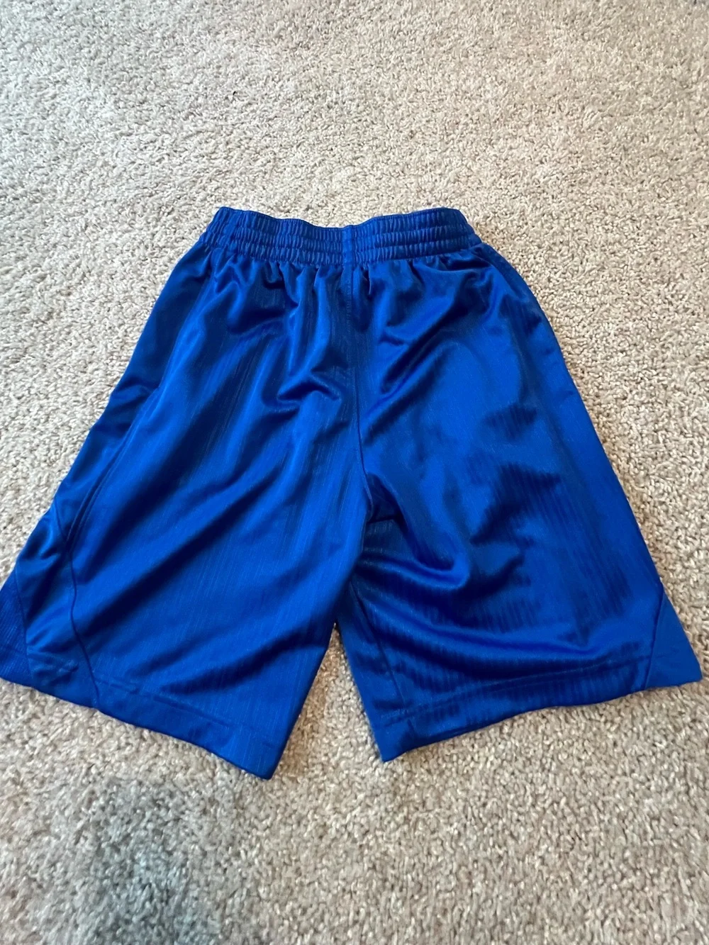 🔵NIKE: Boy size M, royal blue logo athletic shorts w/pockets, preowned🔵